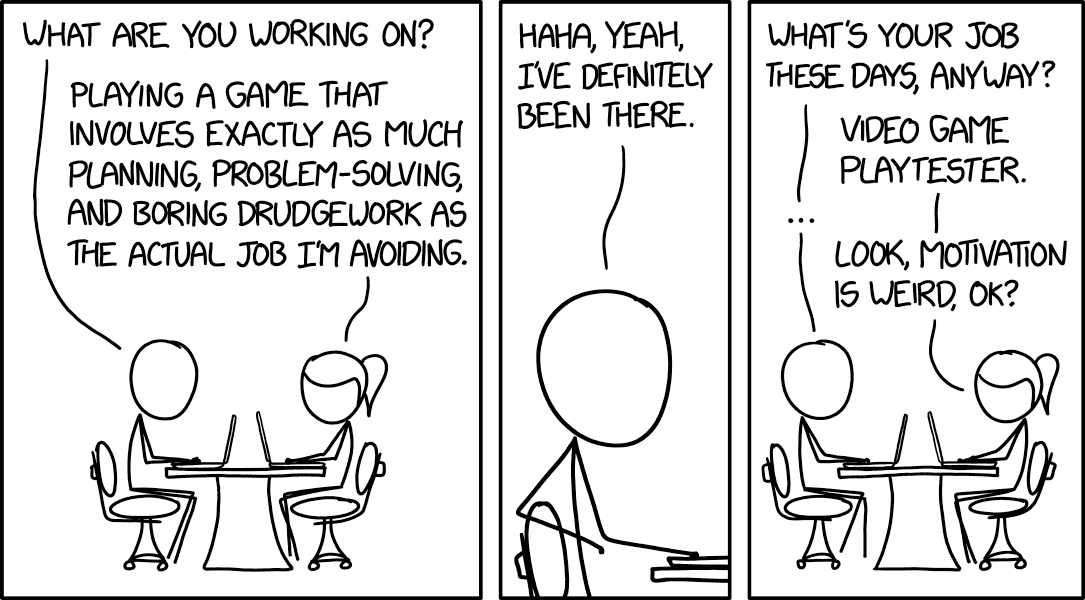 xkcd comic about motivation